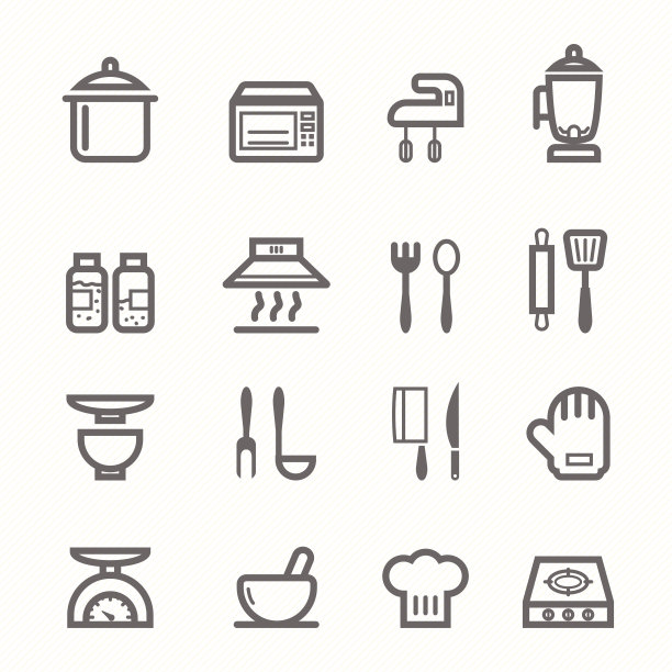 厨房标志线图标设置图片下载