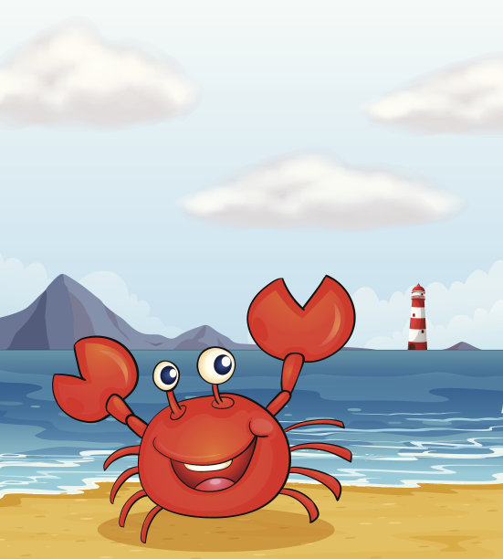 海边的螃蟹素材图片