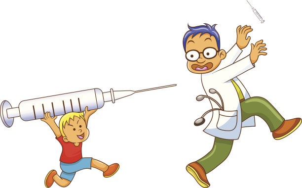 男孩和医生。图片下载