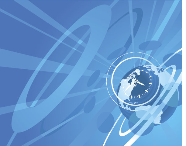 地球仪和时钟背景素材图片