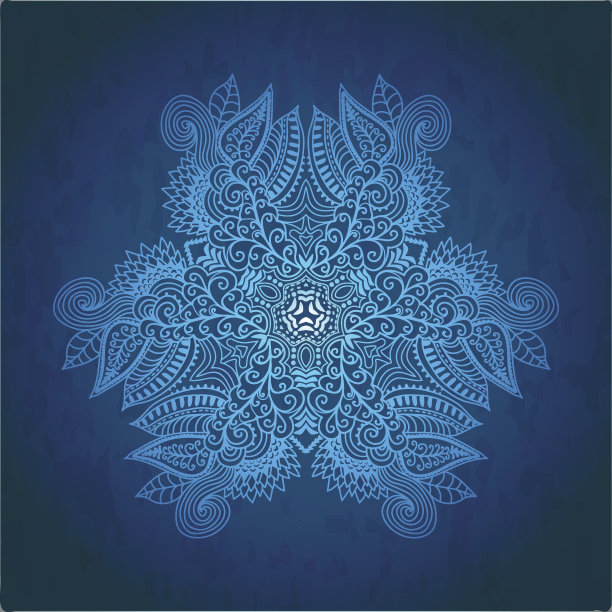 装饰性的圆形花边图案图片下载