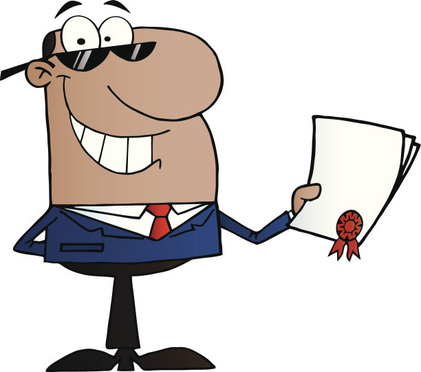 快乐的非裔美国商人显示合同图片下载