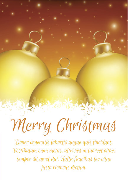 圣诞球海报卡图片下载