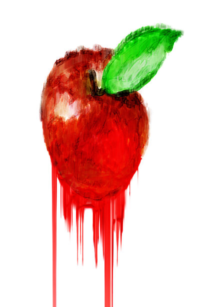 湿水彩苹果图片下载