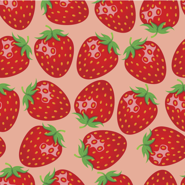 无缝的草莓图案图片下载