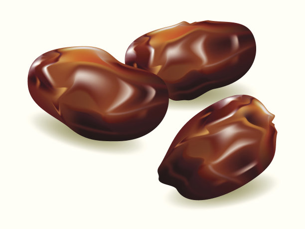 白色背景上的枣椰图片下载