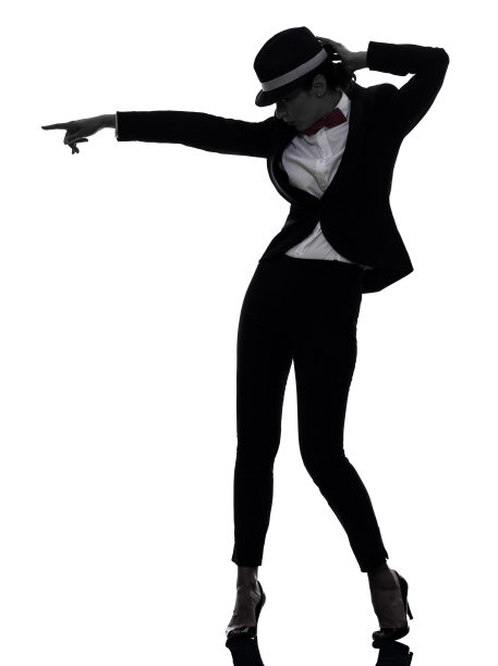 时尚女舞者的剪影图片下载