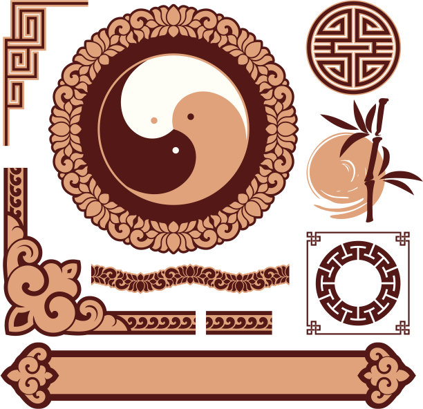 一套东方设计元素图片下载