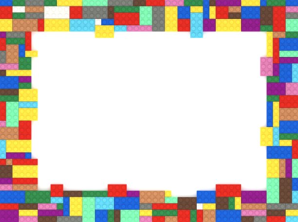 玩具积木相框图片下载