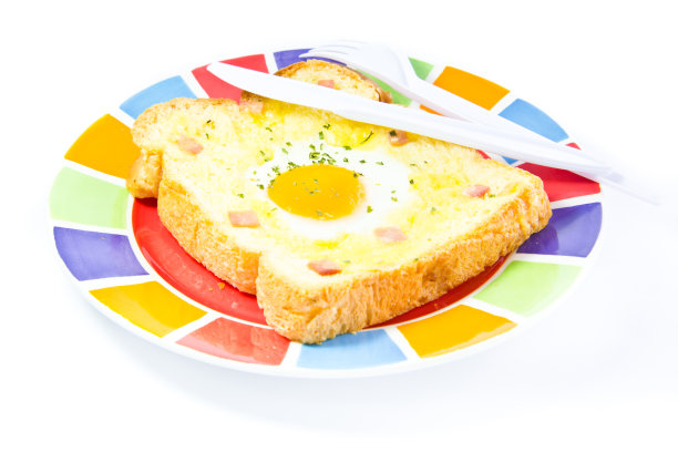 煎蛋面包图片下载