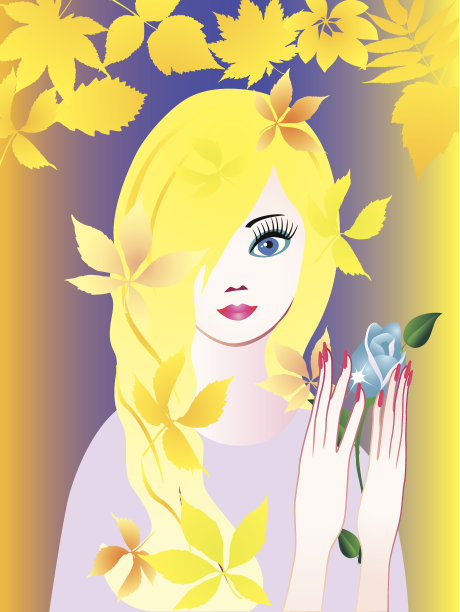 玫瑰的女孩图片下载