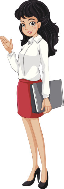 办公室女孩拿着活页夹图片下载