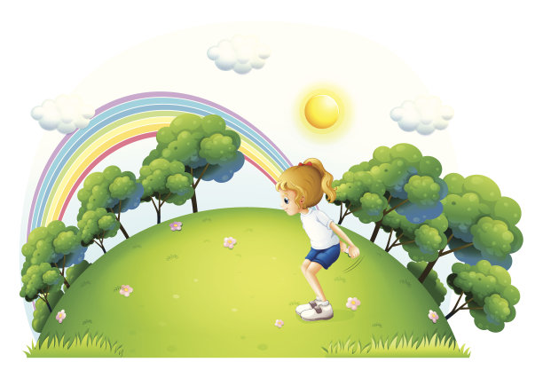 山上的女孩图片下载