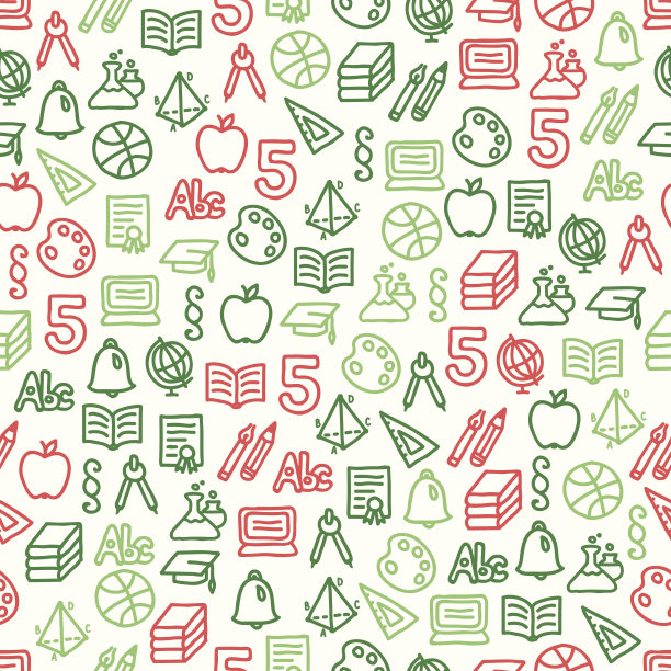 无缝模式与学校元素图片下载