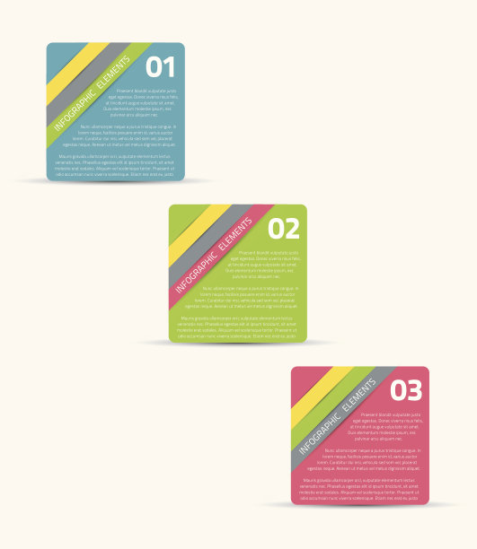 矢量插图纸丝带模板信息图形选项元素图片下载