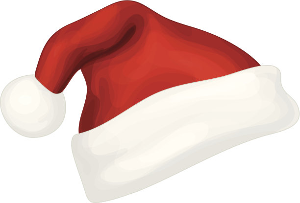 红色圣诞老人帽子矢量。图片下载