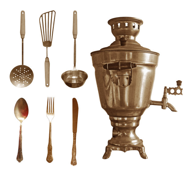 复古的厨具集图片下载