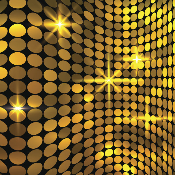 波浪形的金色马赛克背景图片下载