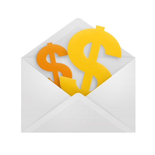 信封里装着美元。图片下载