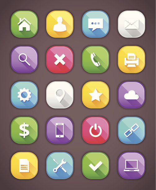 高级矢量图标集图片下载