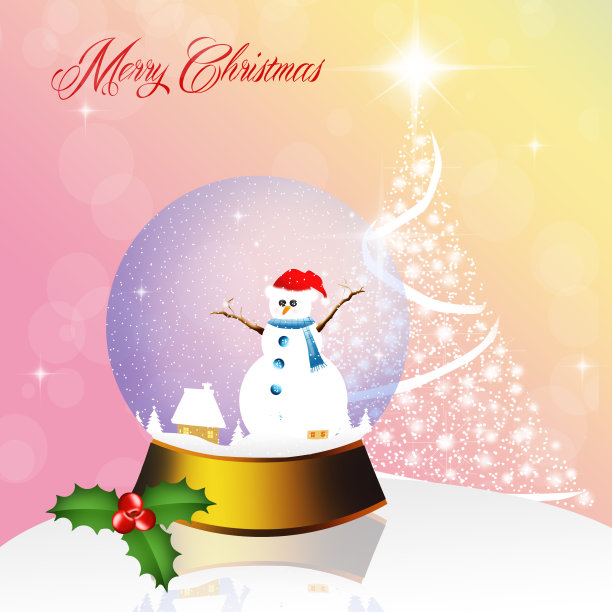 圣诞水晶球图片下载