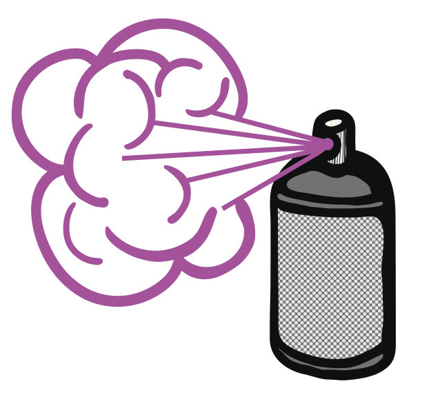 喷雾罐和粉红色的云图片下载