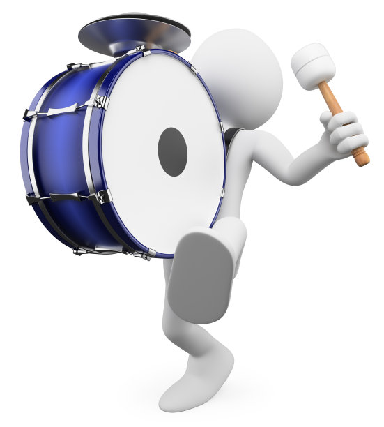 3 d白人。打鼓图片下载