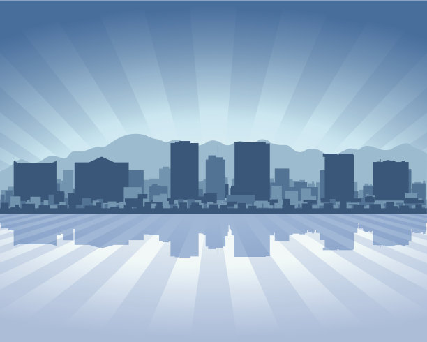 埃尔帕索蓝色城市的轮廓线图片下载