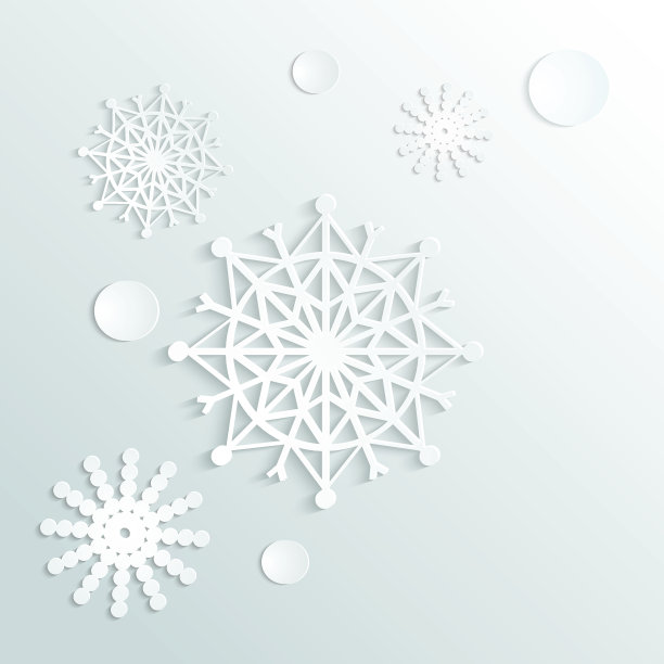 白色背景上的雪花图形图片下载