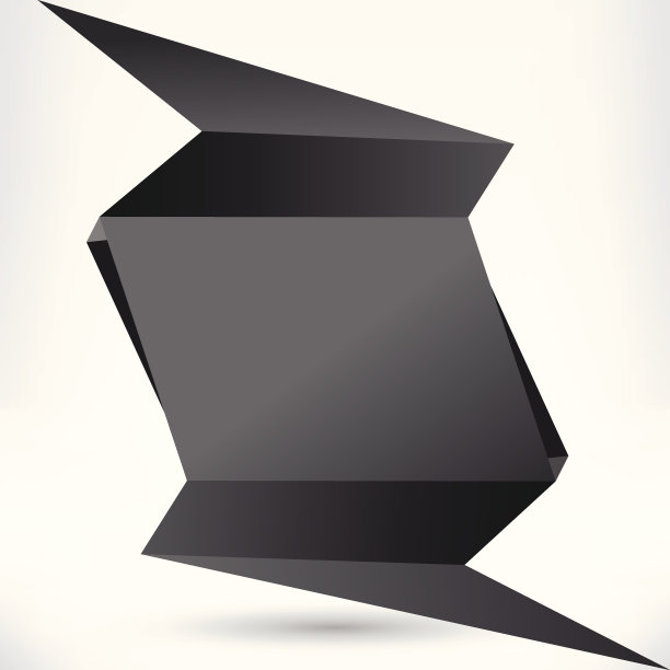 语音泡泡折纸风格。黑色/灰色。向量抽象背景。图片下载