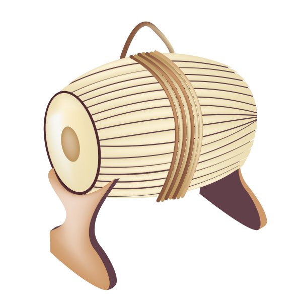 Sampho鼓孤立的白色背景图片下载