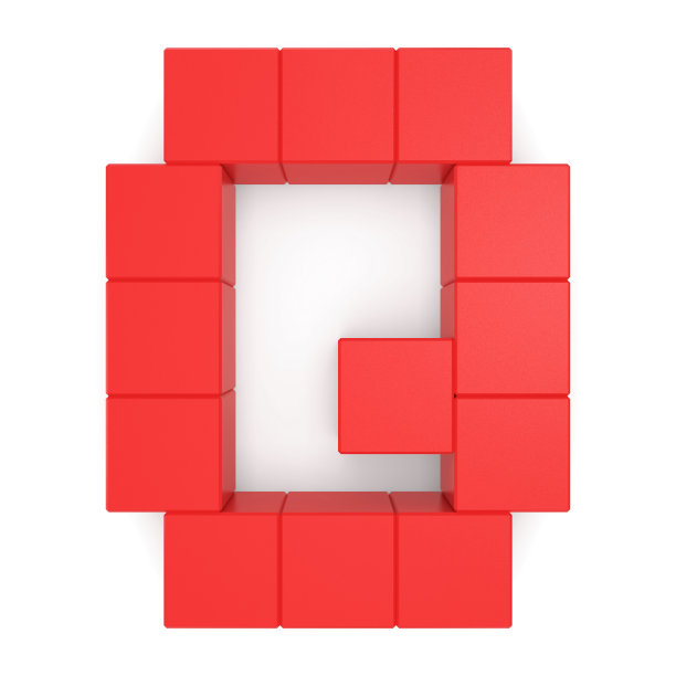 字母Q立方红图片下载