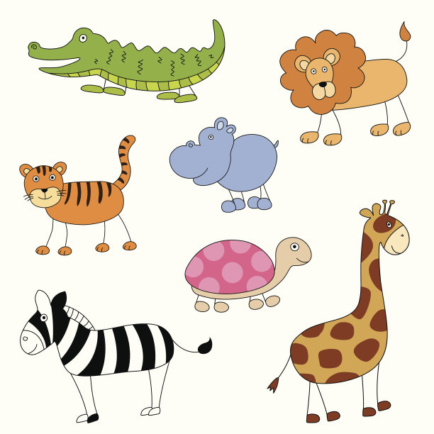 向量的卡通动物图片下载