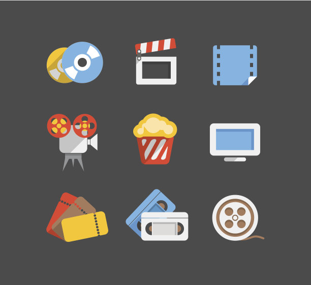影院网页平面设计图标图片下载
