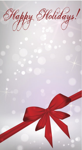 垂直背景与红色丝带蝴蝶结图片下载