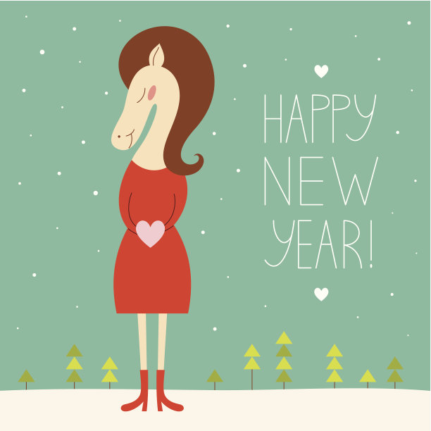 2014马年贺卡图片下载