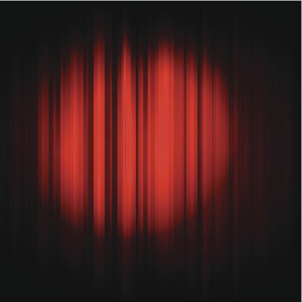 矢量红色窗帘与投影仪光图片下载