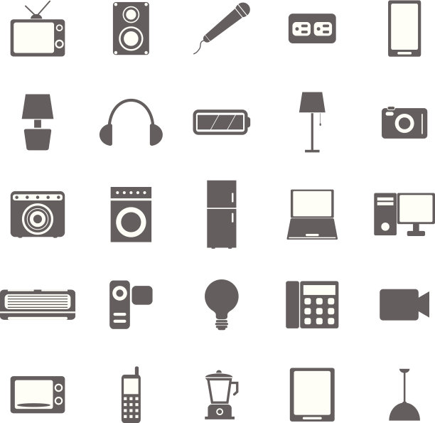 电机图标在白色背景图片下载