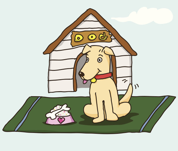 狗在家里等着吃饭。图片下载
