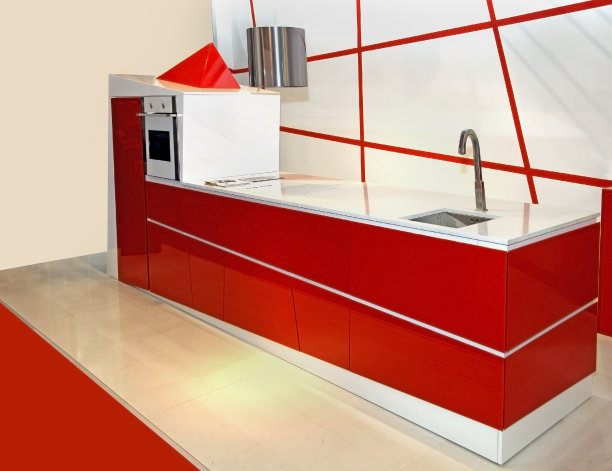红色的厨房图片下载