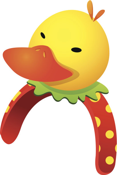 向量图标鸭子发带素材图片