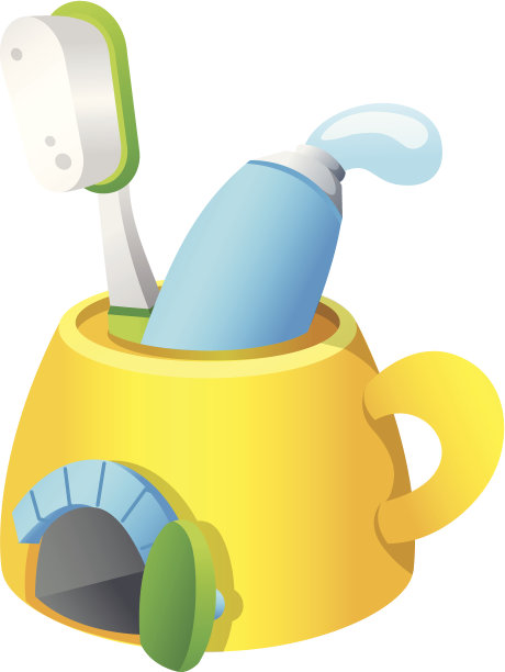 矢量图标牙刷和粘贴图片下载