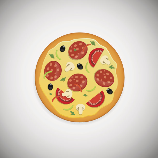 披萨应用图标矢量插图图片下载