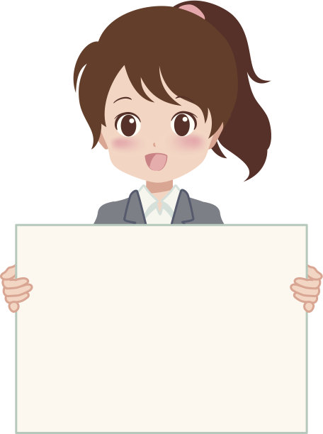 举着空白标志的女孩图片下载