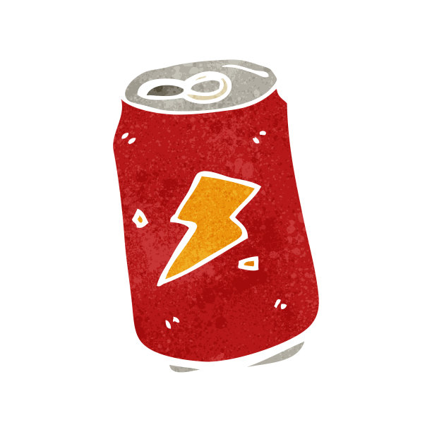 复古卡通汽水罐图片下载