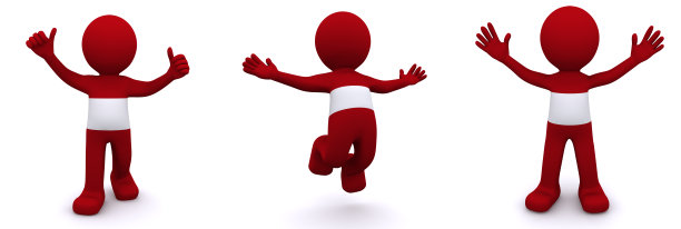 3d角色与拉脱维亚国旗纹理图片下载