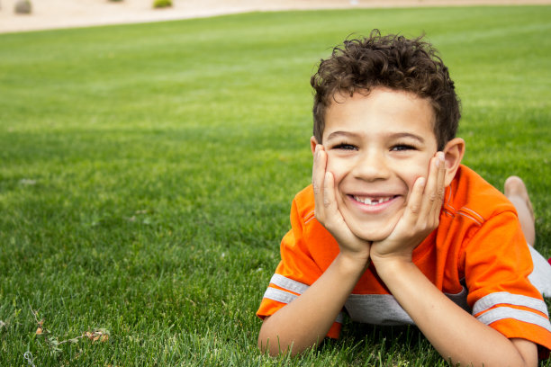 草地上的快乐男孩图片下载