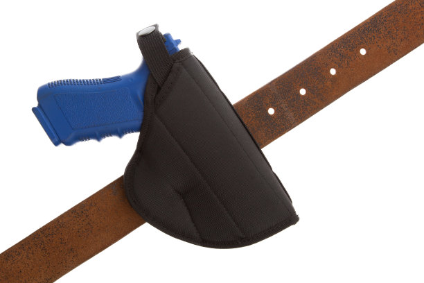 蓝色训练枪被隔离在白色上图片下载