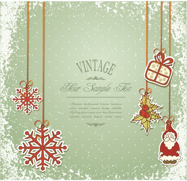 复古，邋遢的新年，圣诞背景图片下载