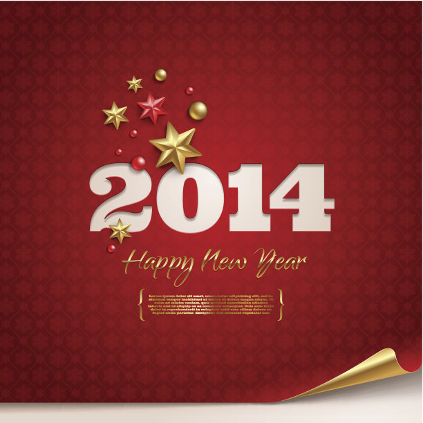 矢量假日设计- 2014年新年问候图片下载